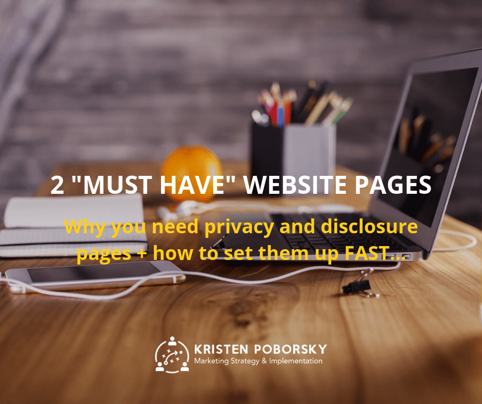 2 must have website pages