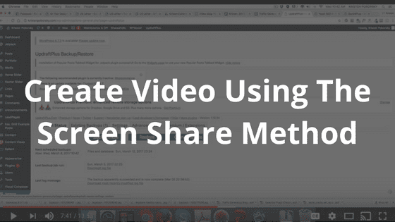 Create Video Using The Screen Share Method