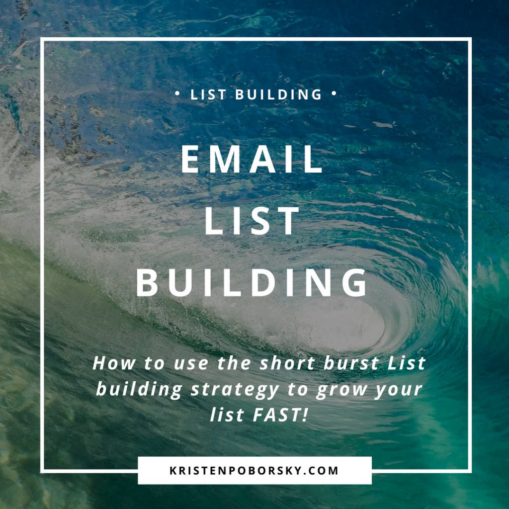 Short Burst List Building Strategy