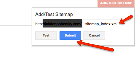 Google Search submit site