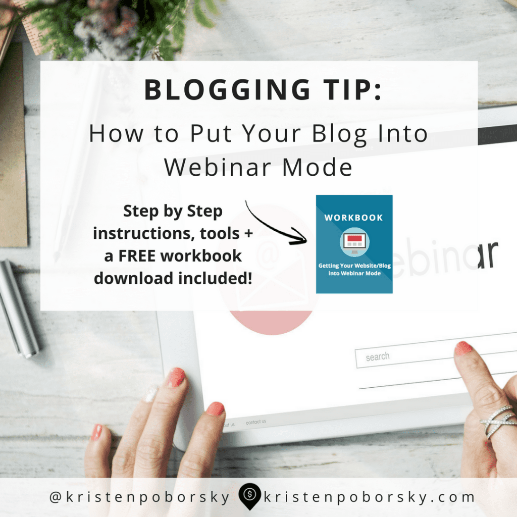 Put your blog into webinar mode