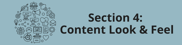 Section 4 Content Look and Feel