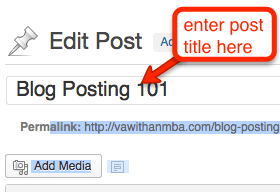 How to add a Title to your post