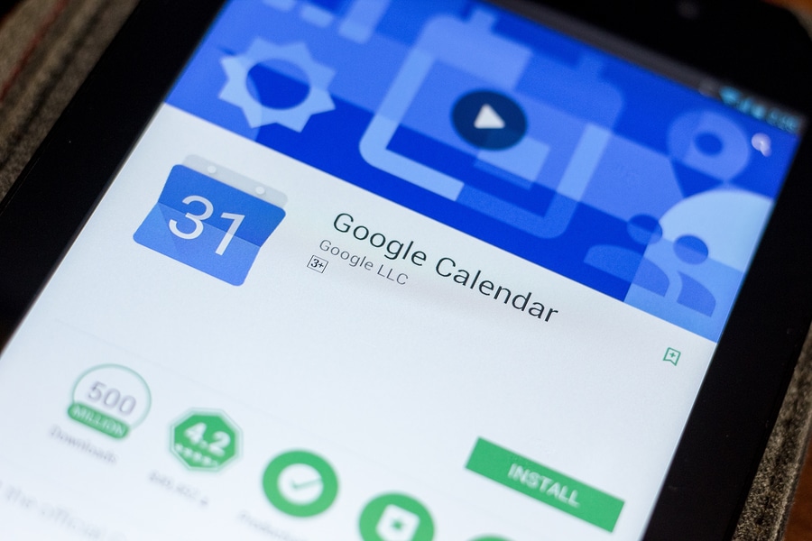 google calendar on smart phone