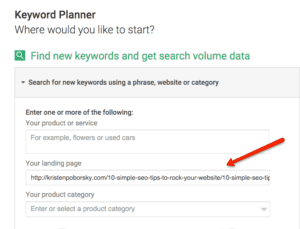 Search for the Right Keywords 