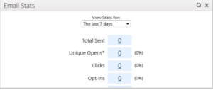 Infusionsoft Email Stats Widget
