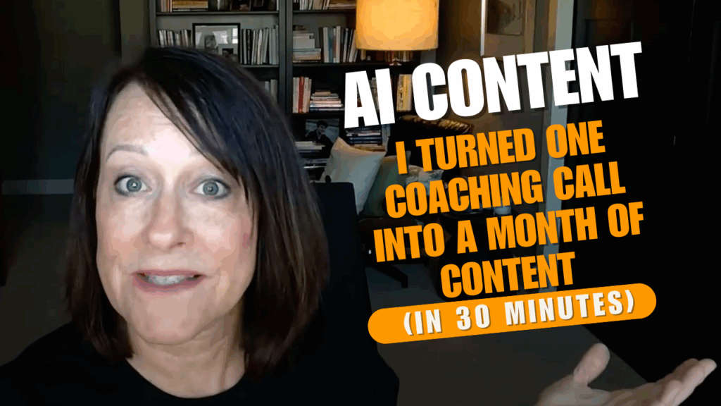 I Turned One Coaching Call Into a Month of Content