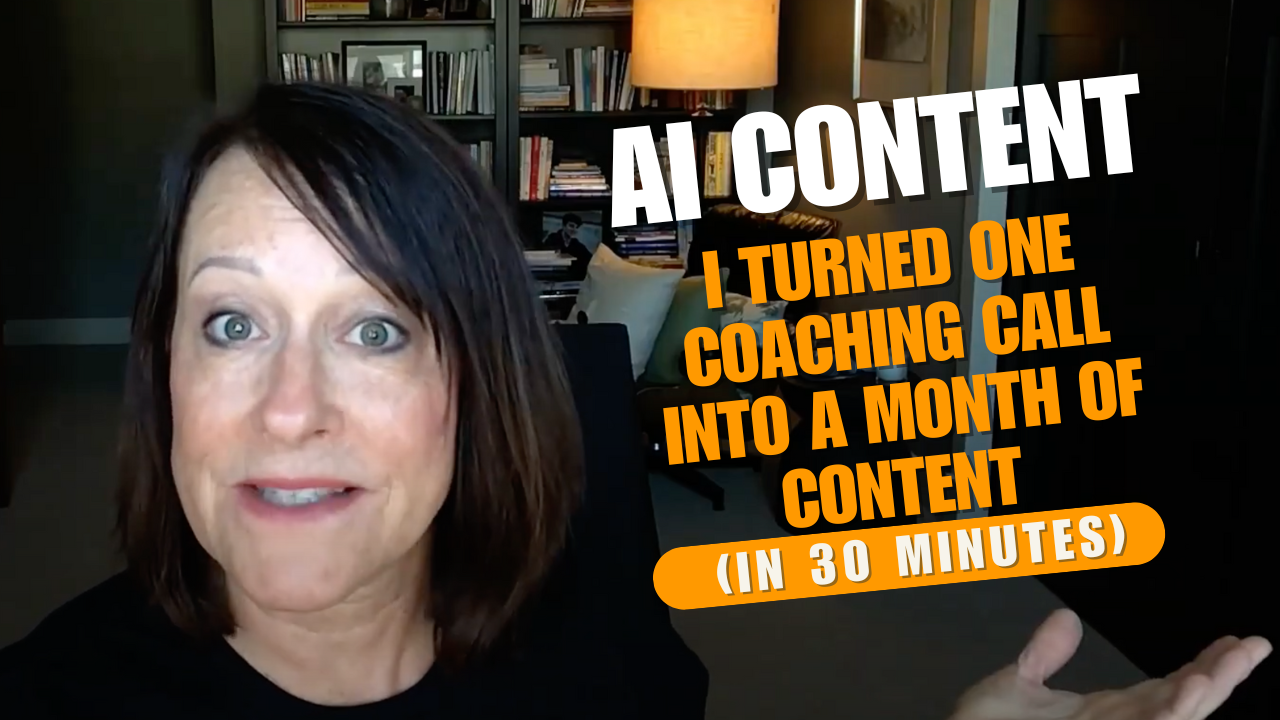 I Turned One Coaching Call Into a Month of Content