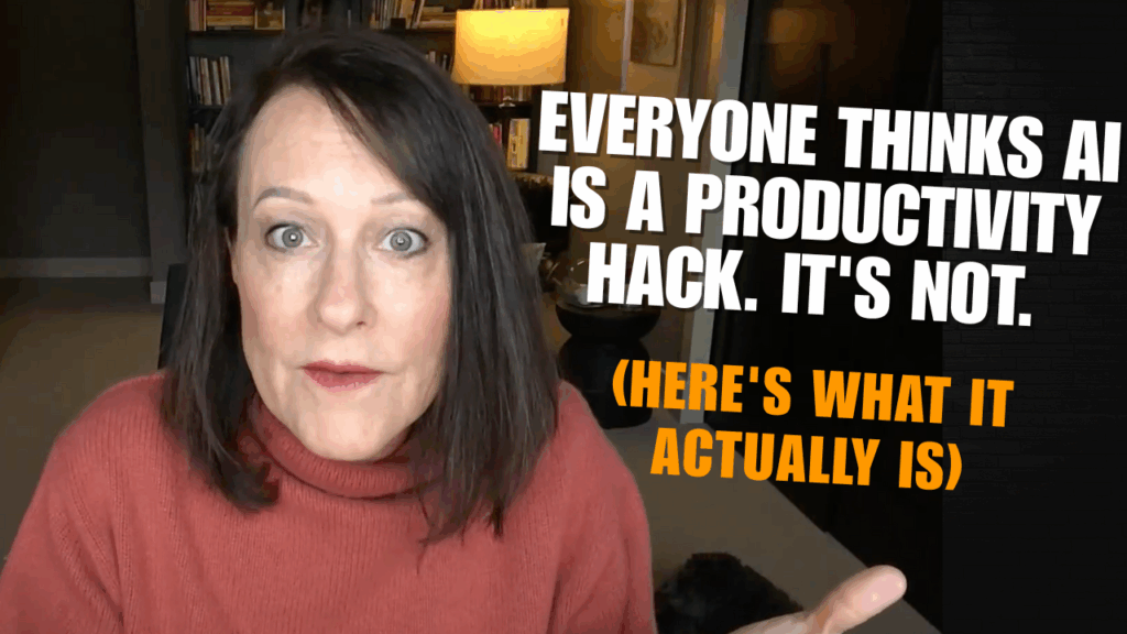Everyone Thinks AI is a Productivity Hack. It's Not. (Here's What It Actually Is)