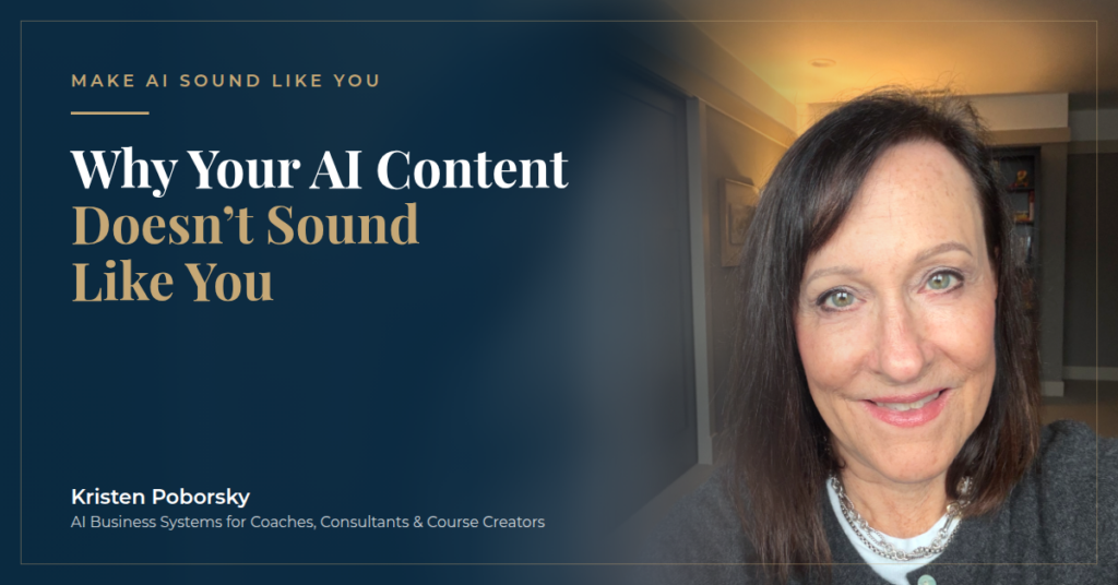 Why Your AI Content Doesn’t Sound Like You (and the Fix)