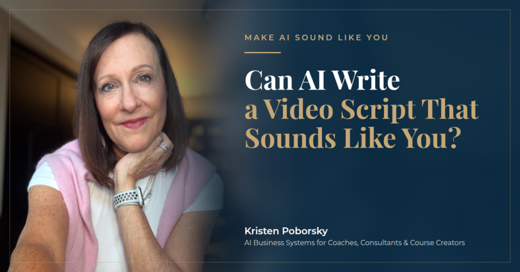 Can AI Write a Video Script That Sounds Like You?