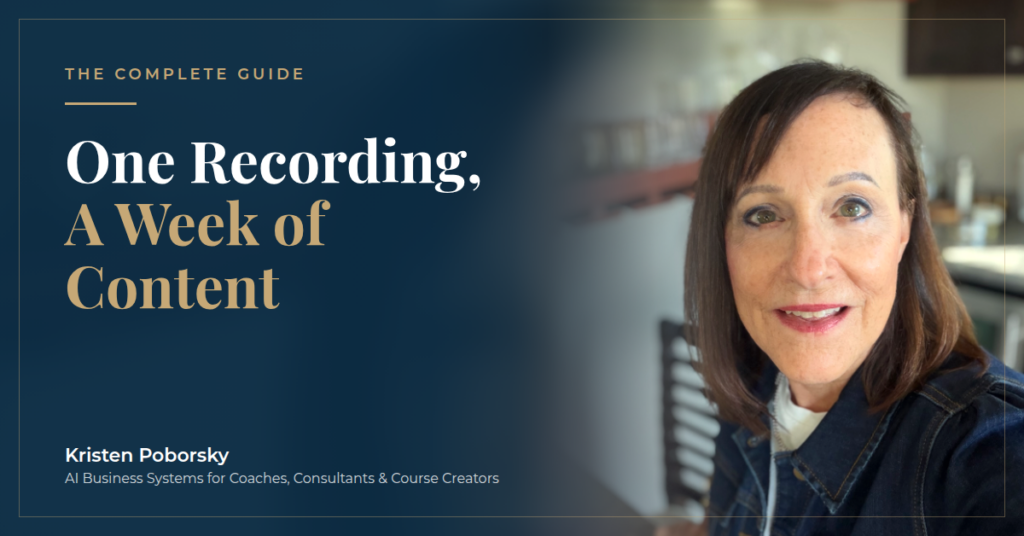 One Recording, A Week of Content: The Record-First Method
